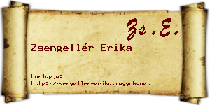 Zsengellér Erika névjegykártya