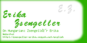 erika zsengeller business card